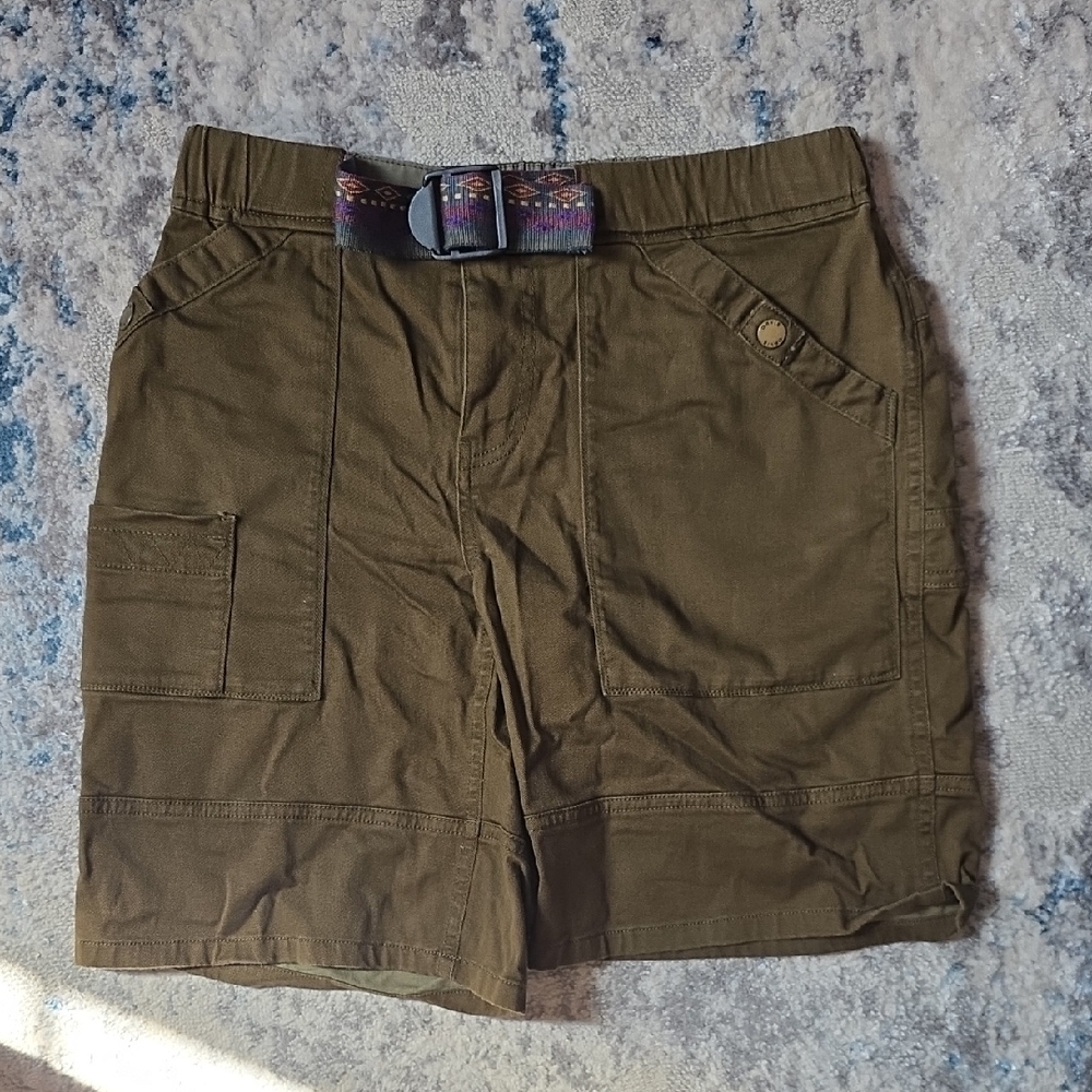 Orvis Women's Size 4 Olive Green Belted Cargo Shorts